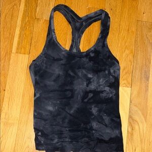 Lululemon Black Tie-Dye Racerback Tank Top - Women